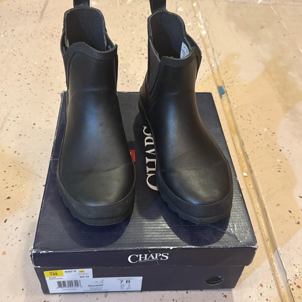 Kohl's Chaps Aeva Black Winter & Rain Boots